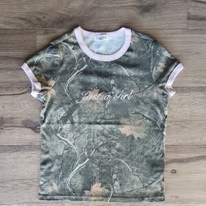Nature Explorer Kids Tee - Olive & Beige